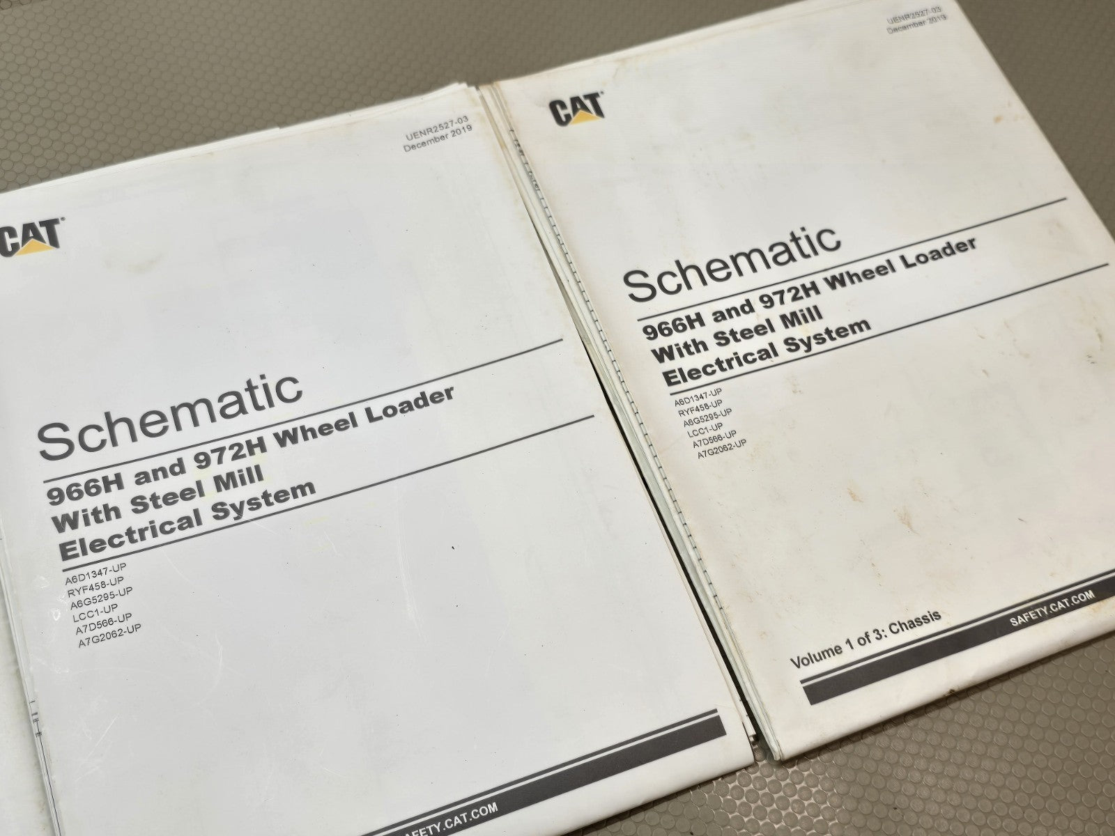 CAT 966H 972H Wheel Loader HYDRAULIC System Schematic Manual service *3pc Set*