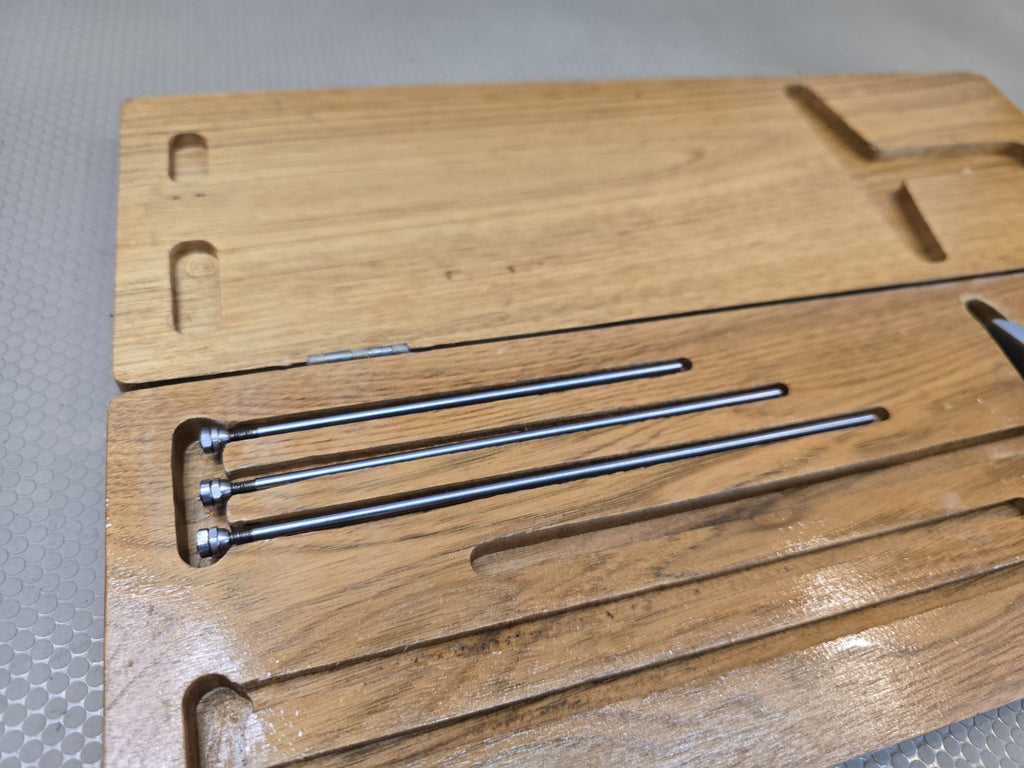 Scherr-Tumico Machinist Micrometer Depth Gauge Set w/6x Rods & Wooden Case
