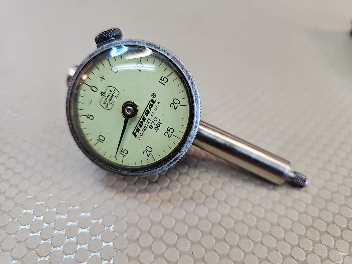 Federal B70 Dial Indicator Gage 0.001" Miracle Movement