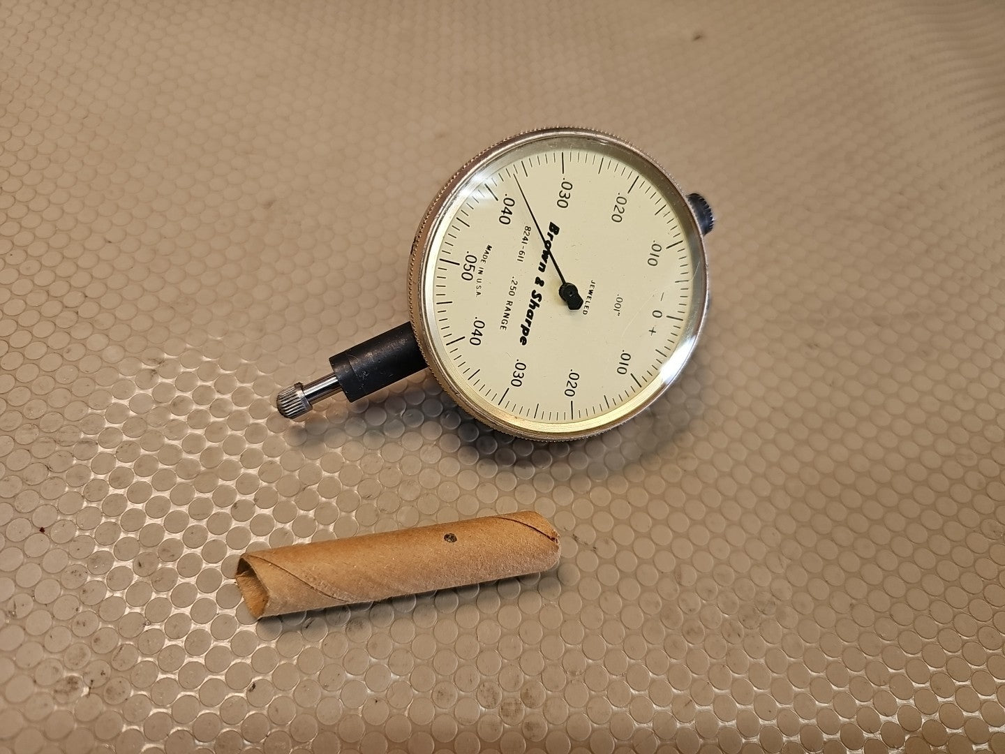 Brown & Sharpe Dial Indicator Jeweled 8241-611 .250" Range by .001" NICE!