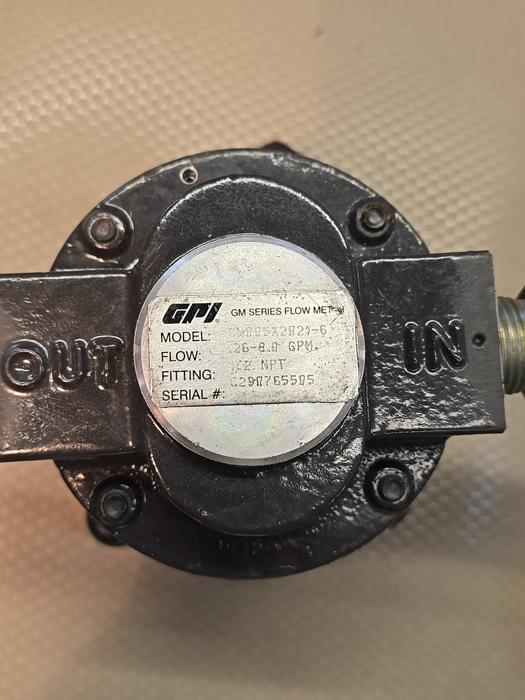 GPI Electronic Digital FLOW Meter GX510 G2S 150 PSI GM005A2R21-6
