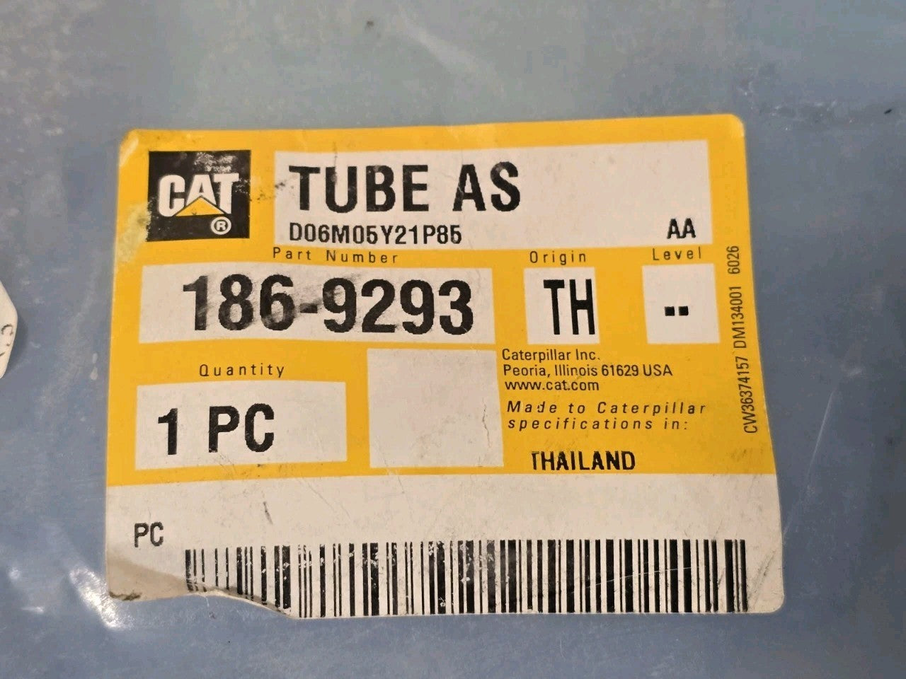 Caterpillar 186-9293 Tube Assembly Genuine OEM CAT Part