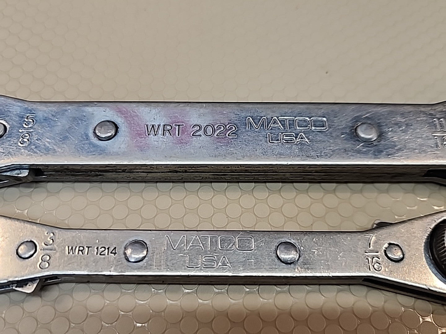 MATCO TOOLS WRT1214 WRT2022 SAE 6&12 Point Double Box Ratcheting Wrench USA MADE