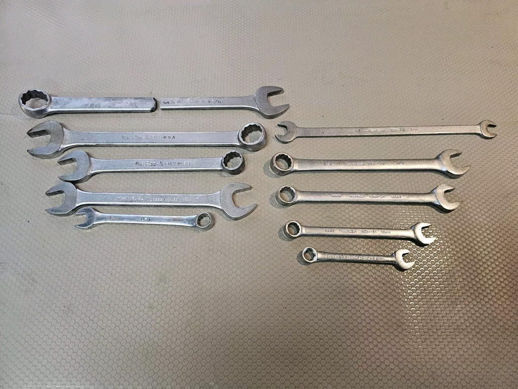 Vintage PAR-X (by Snap On) Combination Wrenches + New Britian USA