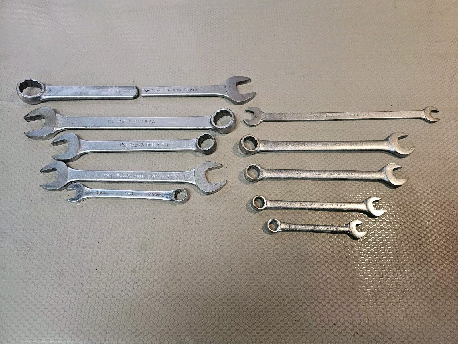 Vintage PAR-X (by Snap On) Combination Wrenches + New Britian USA