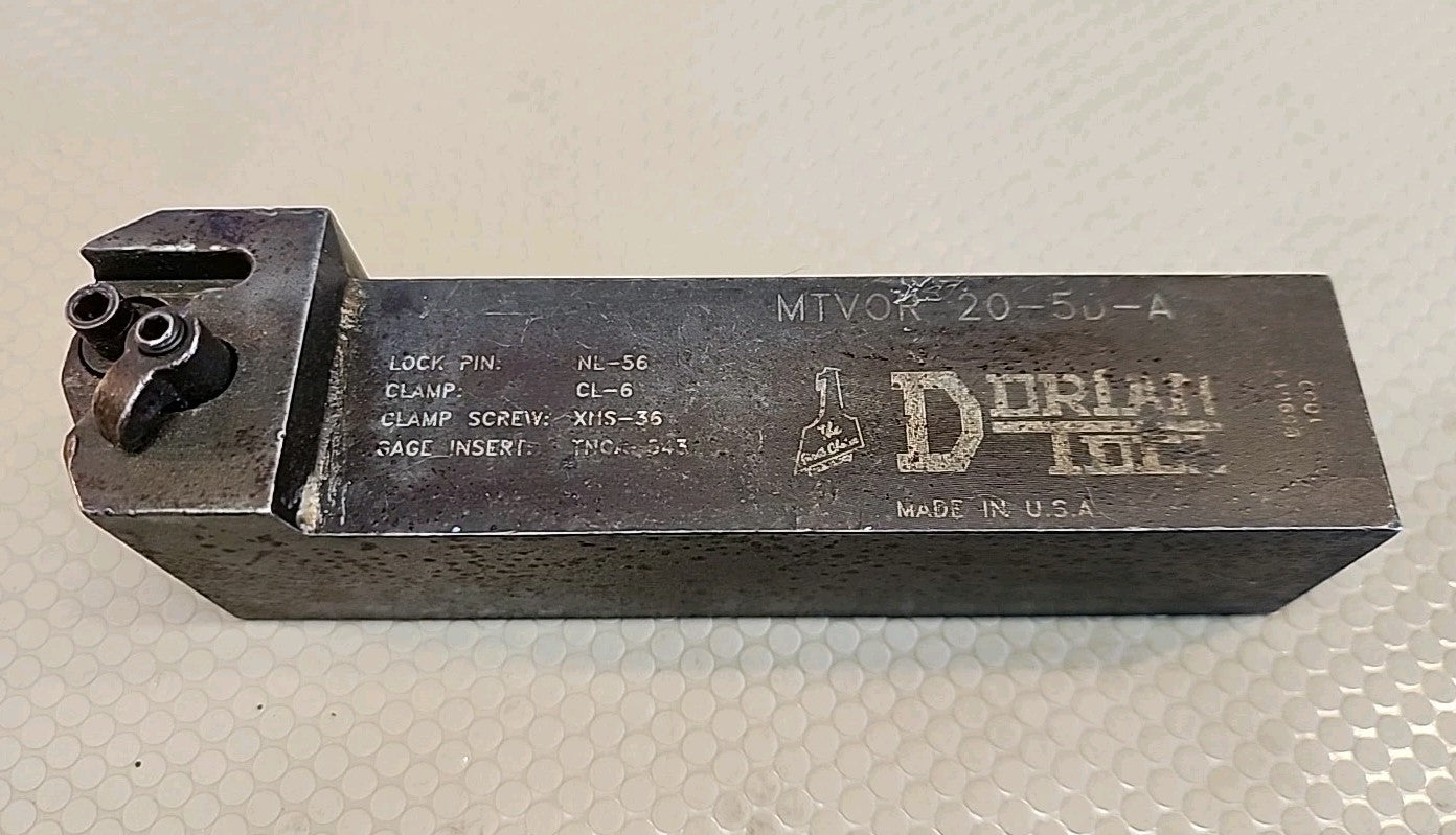 Dorian Tool MTVOR-20-5D-A Lathe Tool Holder Indexable Tool Holder  Square USA