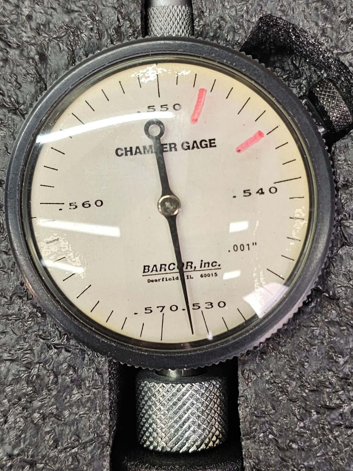 BARCOR 717438/2 Chamfer Gage .545-.550 M12X 1.5 .001" Precision Dial Indicator
