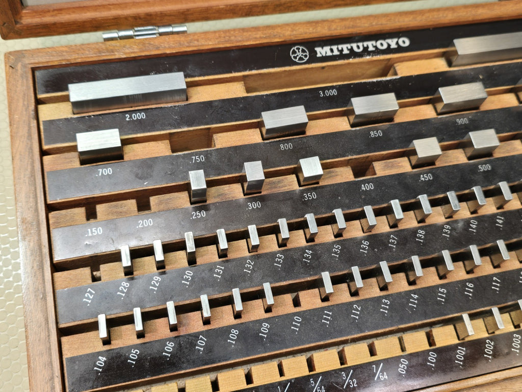 MITUTOYO GAGE BLOCK SET 516-902 BE1-81-2  GRADE 2 Incomplete