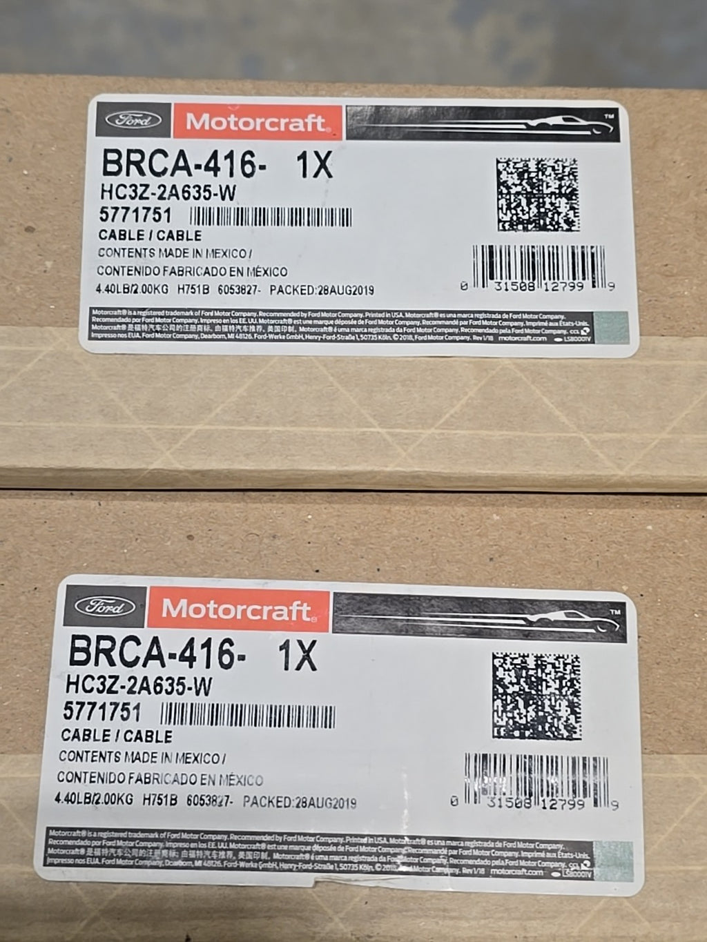 Genuine Motorcraft Parking Brake Cable  BRCA-416 Genuine OEM Ford New