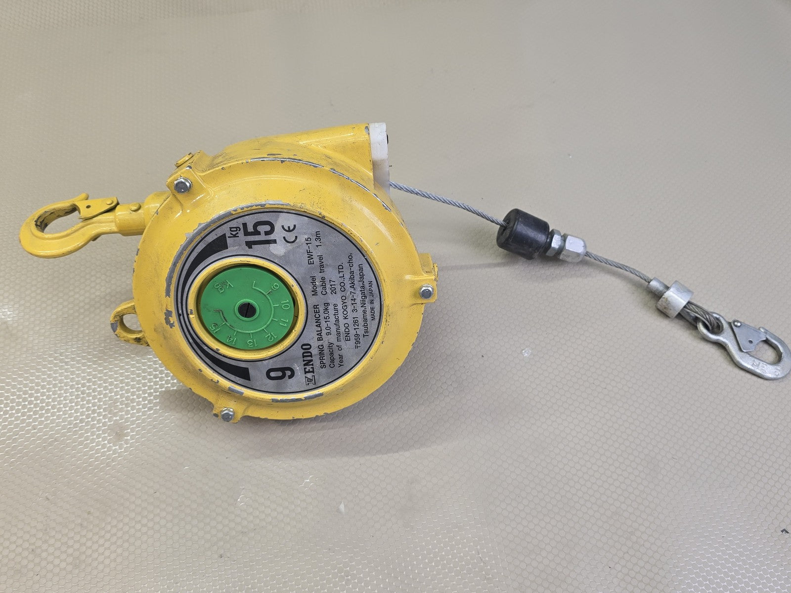 ENDO EWF-15 Spring Balancer Tool Retractor 9-15kg Capacity 1.3m Cable New