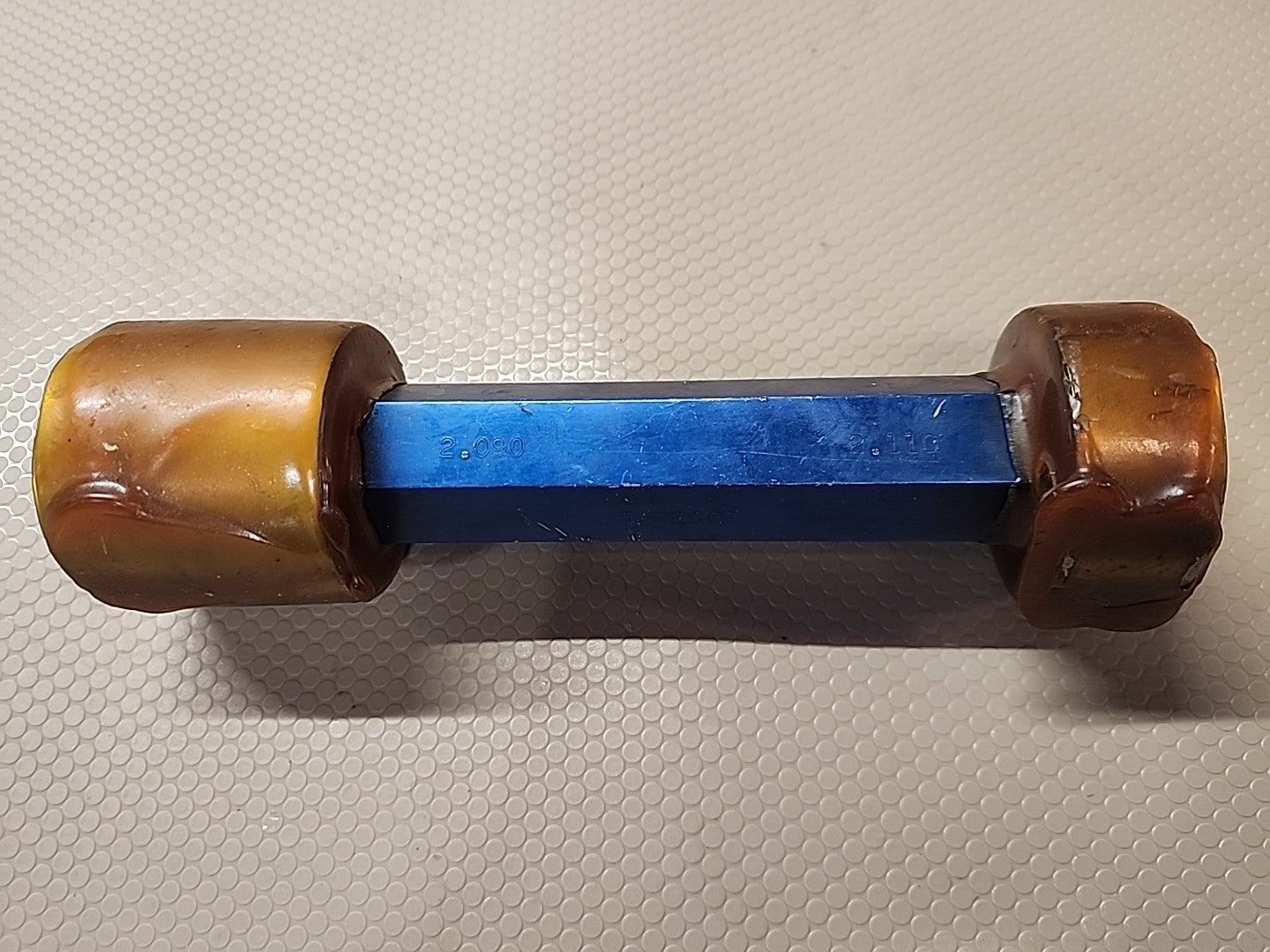 THREDCO SMOOTH PIN PLUG GAGE GO 2.090 NO GO 2.110