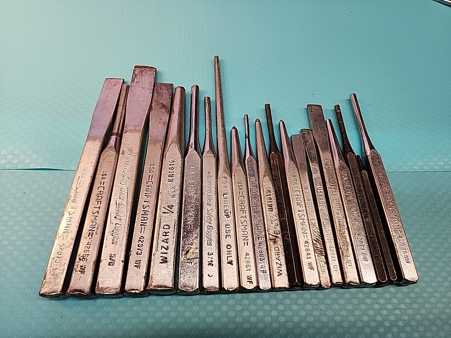 Craftsman USA Punch Chisel Alignment Set,  20 pieces complete *RARE*