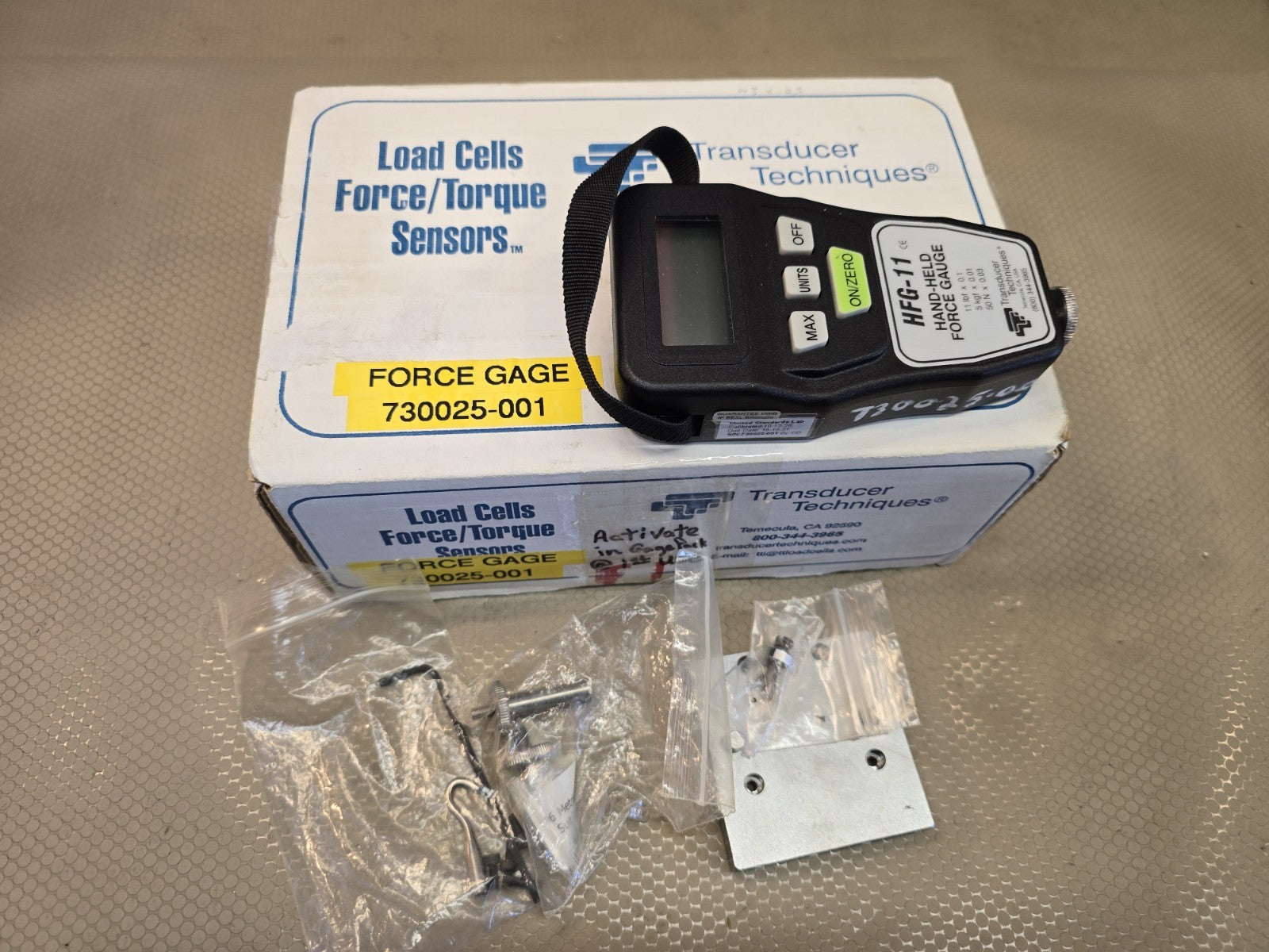 HFG-11 Handheld Force Gauge Transducer Technologies