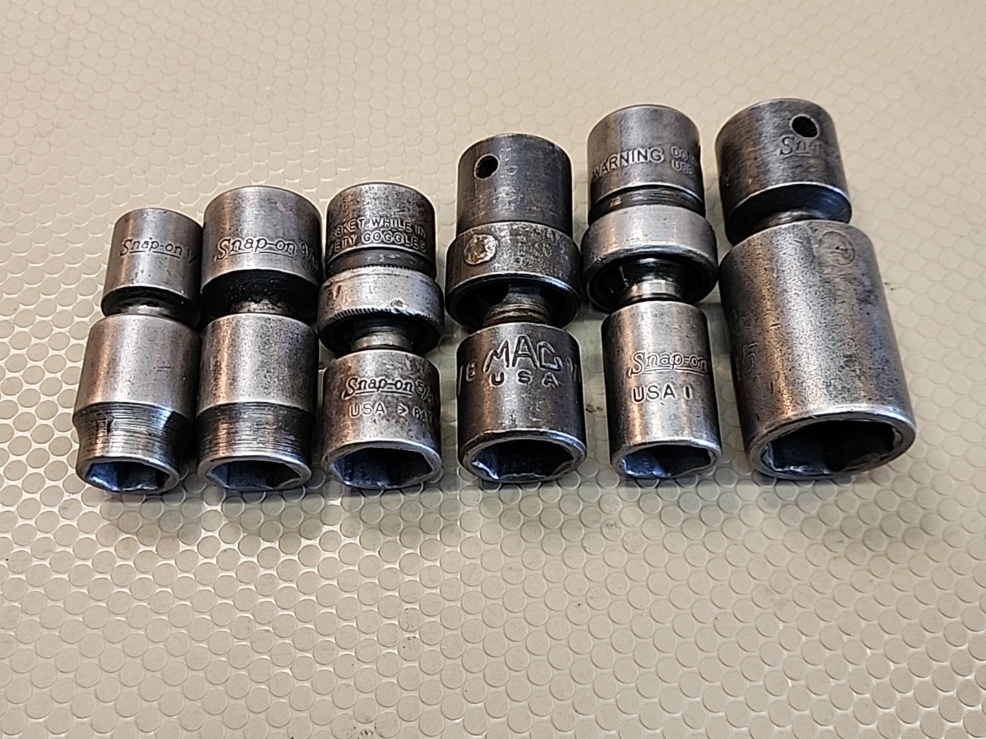 Snap-on USA MIXED 3/8" & 1/2" Drive 6PT SAE Impact Swivel Socket Set 