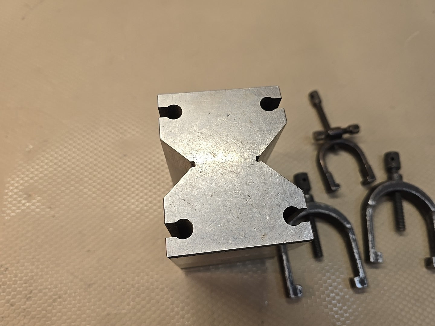FOWLER  5 X 3 Inch V Block VEE BLOCK WITH CLAMPS SET OF 3