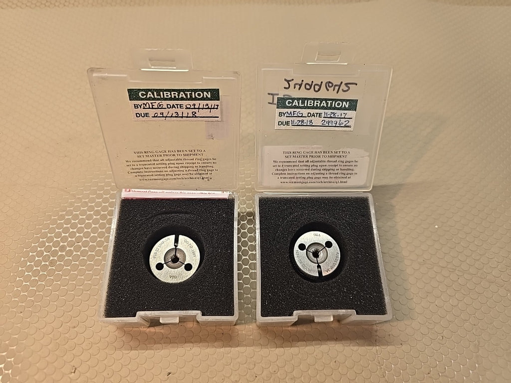 Vermont Gage 361121020 Thread Go/No Go Ring Gage 10-32 UNF Class 3A .1697 .1674