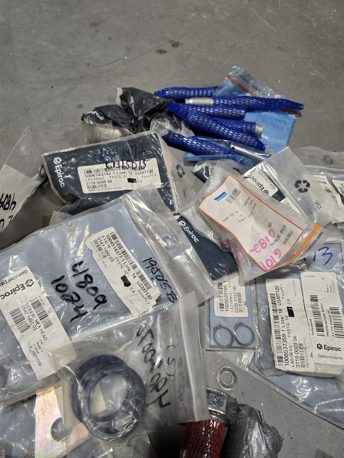 Large 500+ Pc Lot Of Epiroc /Sandvik/ Other Parts & Mining Hardware All New OEM