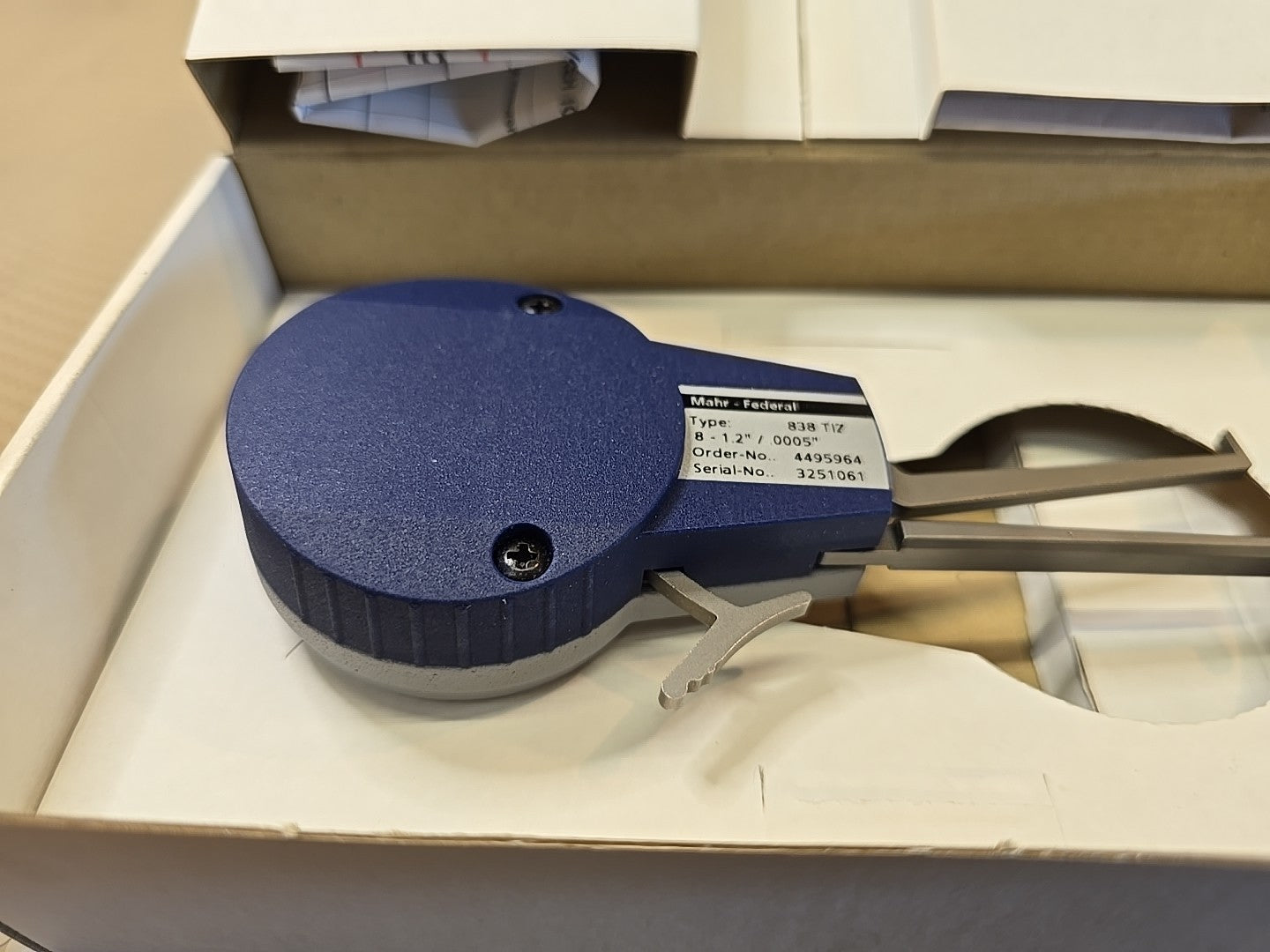 NEW Mahr - Model 838-TI - .800 /1.200 Internal Caliper Gage - 4495964