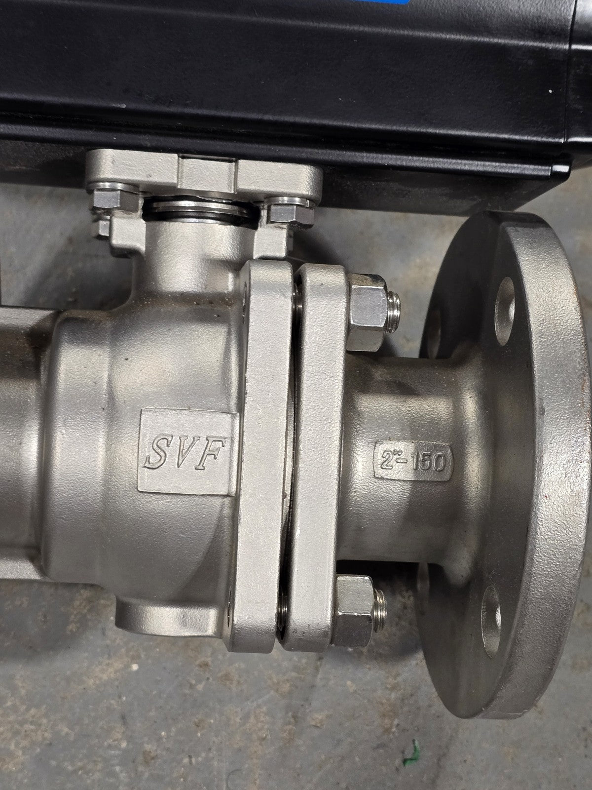 SVF 2" 150# SS Flanged Ball Valve w/ Aero2 A2SEP-110-11B Actuator & EXACT-XL-T1