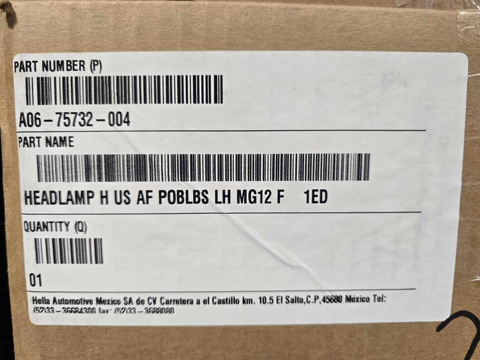 Hella A06-75732-004 LH Headlamp Freightliner M2 100 106 112 02-18 NEW