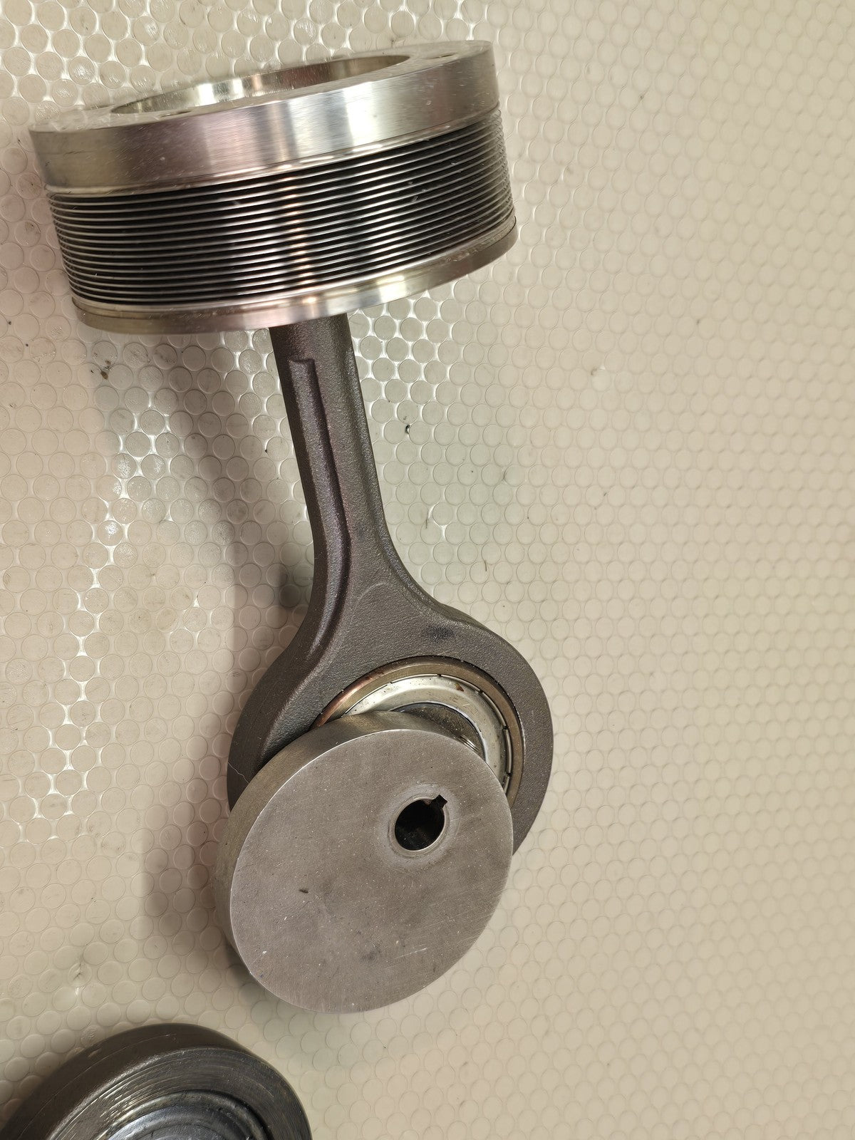 Pair Finned Piston Connecting Rod Assembly Reciprocating Air Compressor Pump