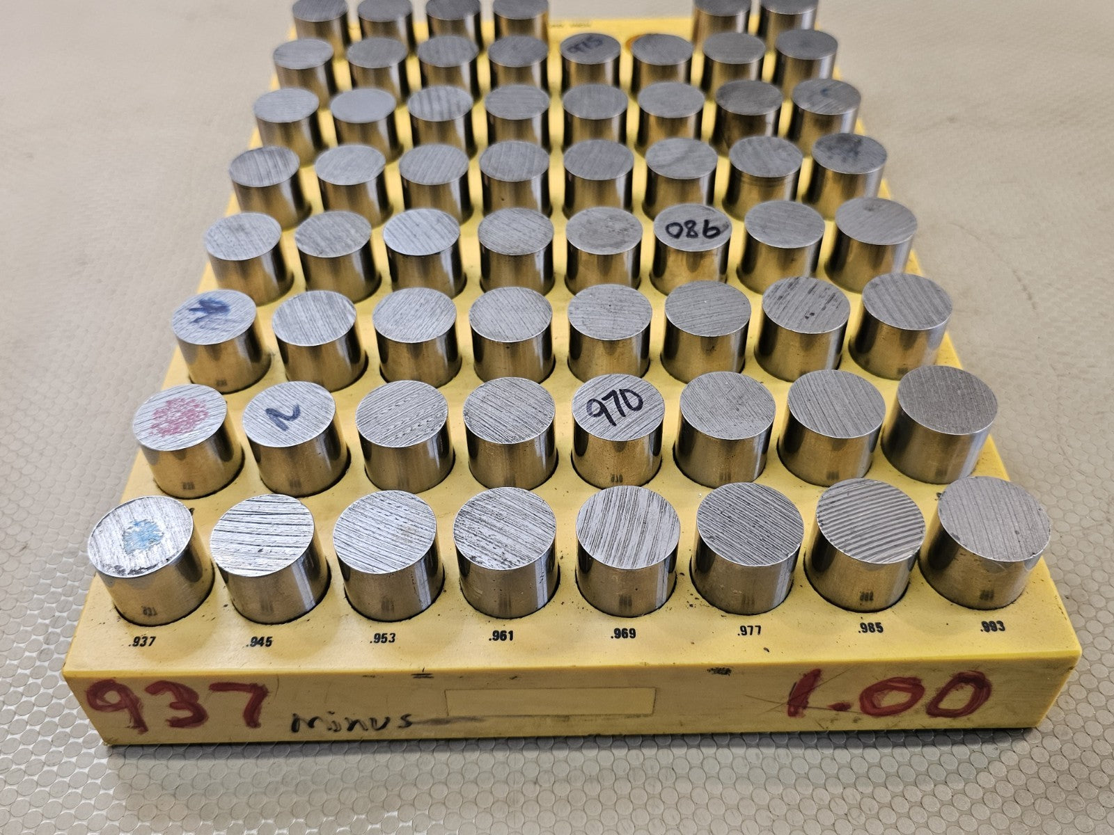 Pin Gauge Perfekt Punch 0.937 to 1 Minus LARGE Machinist 