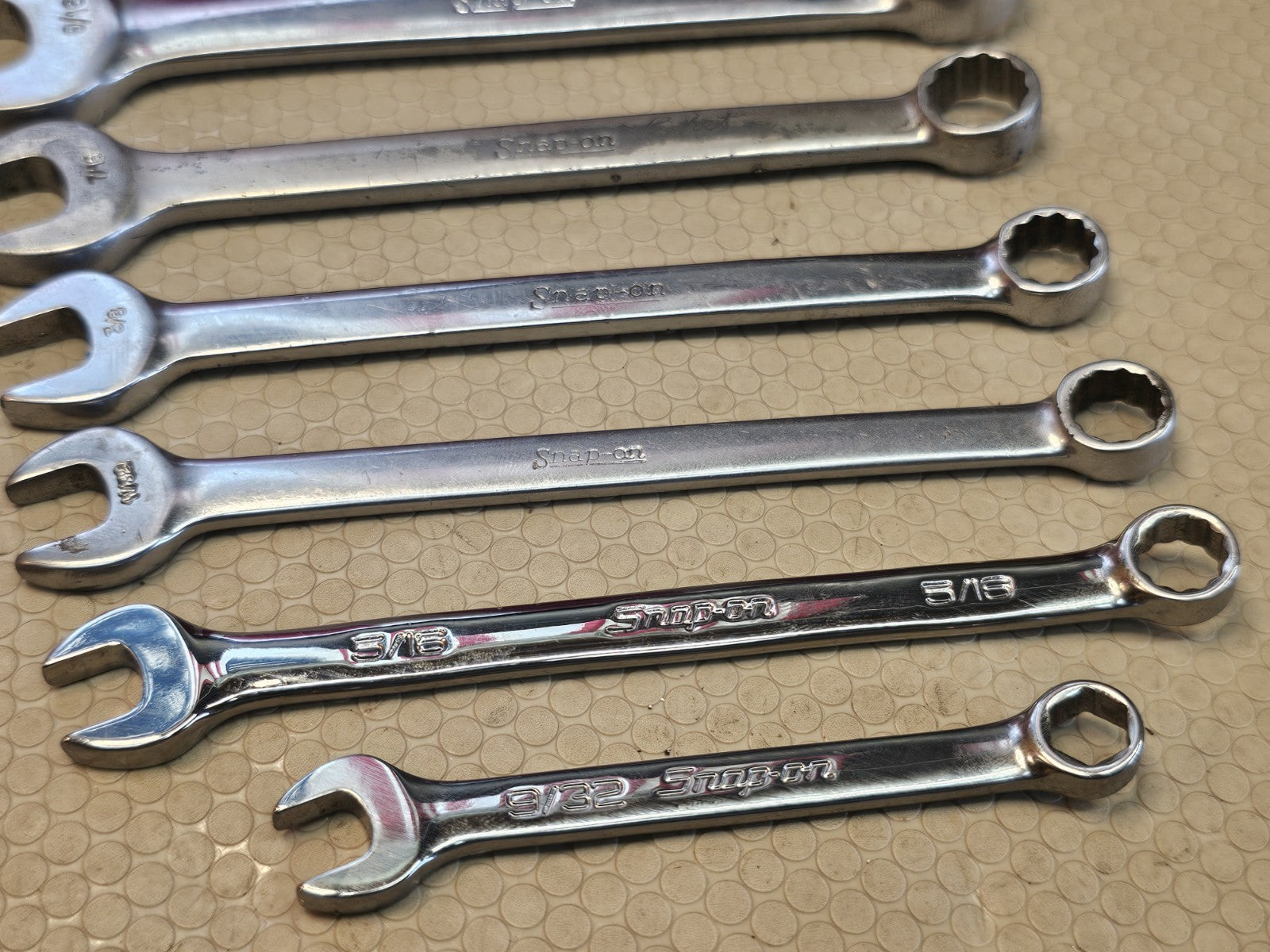 Snap On Tools OEX 6 pc Short SAE Combination Wrench Set