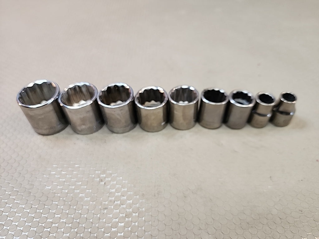 Craftsman 9 Piece SAE 3/8” Drive 12 Point Socket Set USA Made
