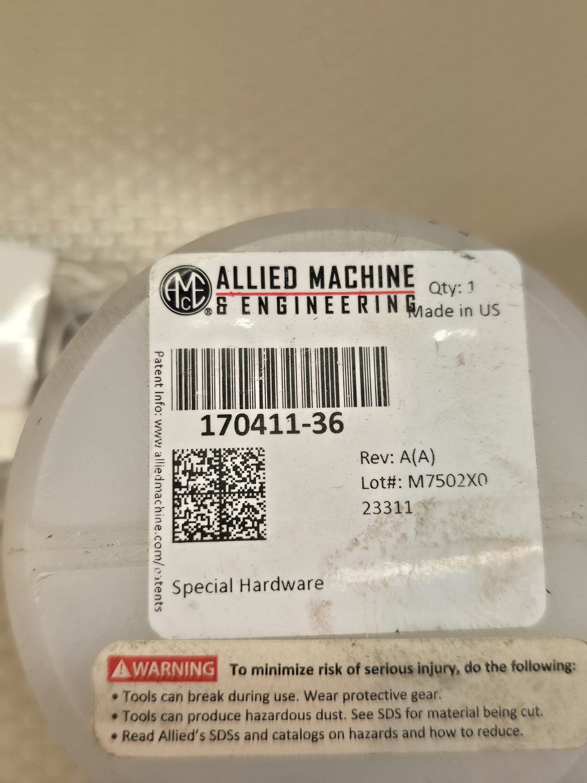 Allied Machine & Engineering 170411-36 Porting Tool Special Hardware