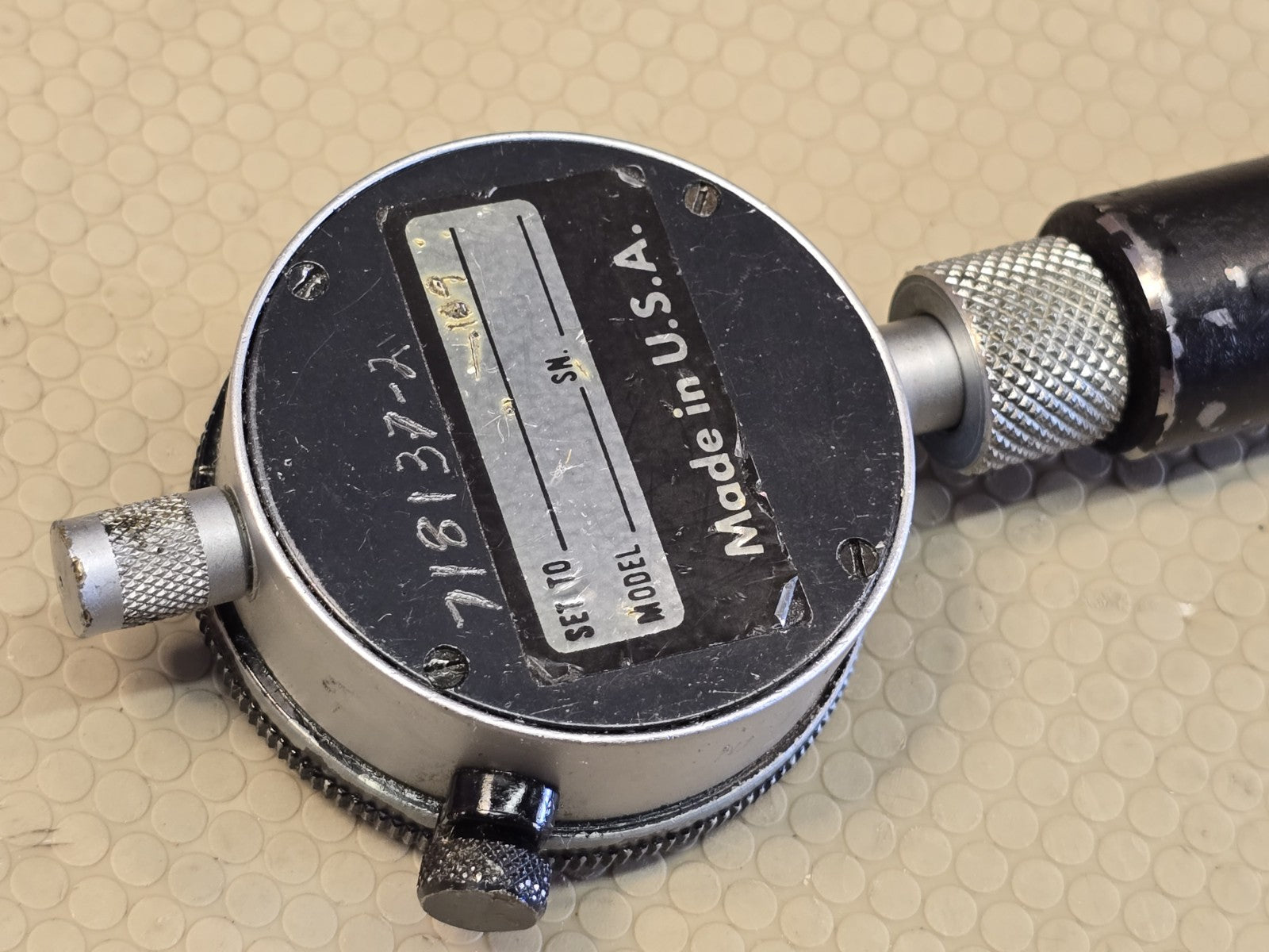 STARRETT No. 25-141 Dial Indicator With Chamfer Gage Attachment 