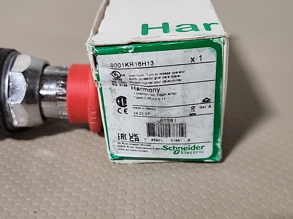 Schneider Electric  9001kr16h13 E-stop Non Illuminated Emergency Red 2 Position