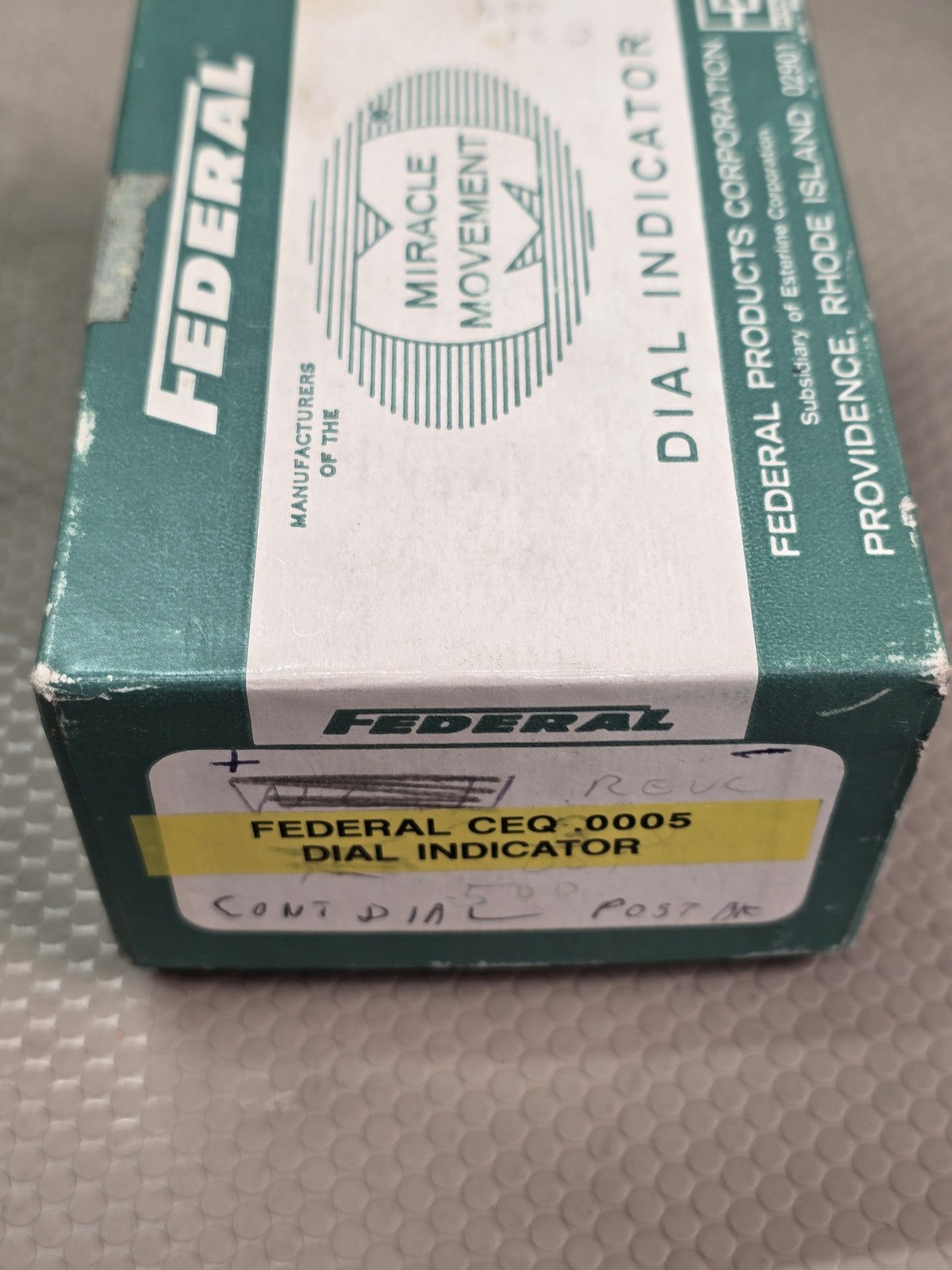 Federal C3Q Dial Indicator .0005" Graduation Miracle Movement w/ Box