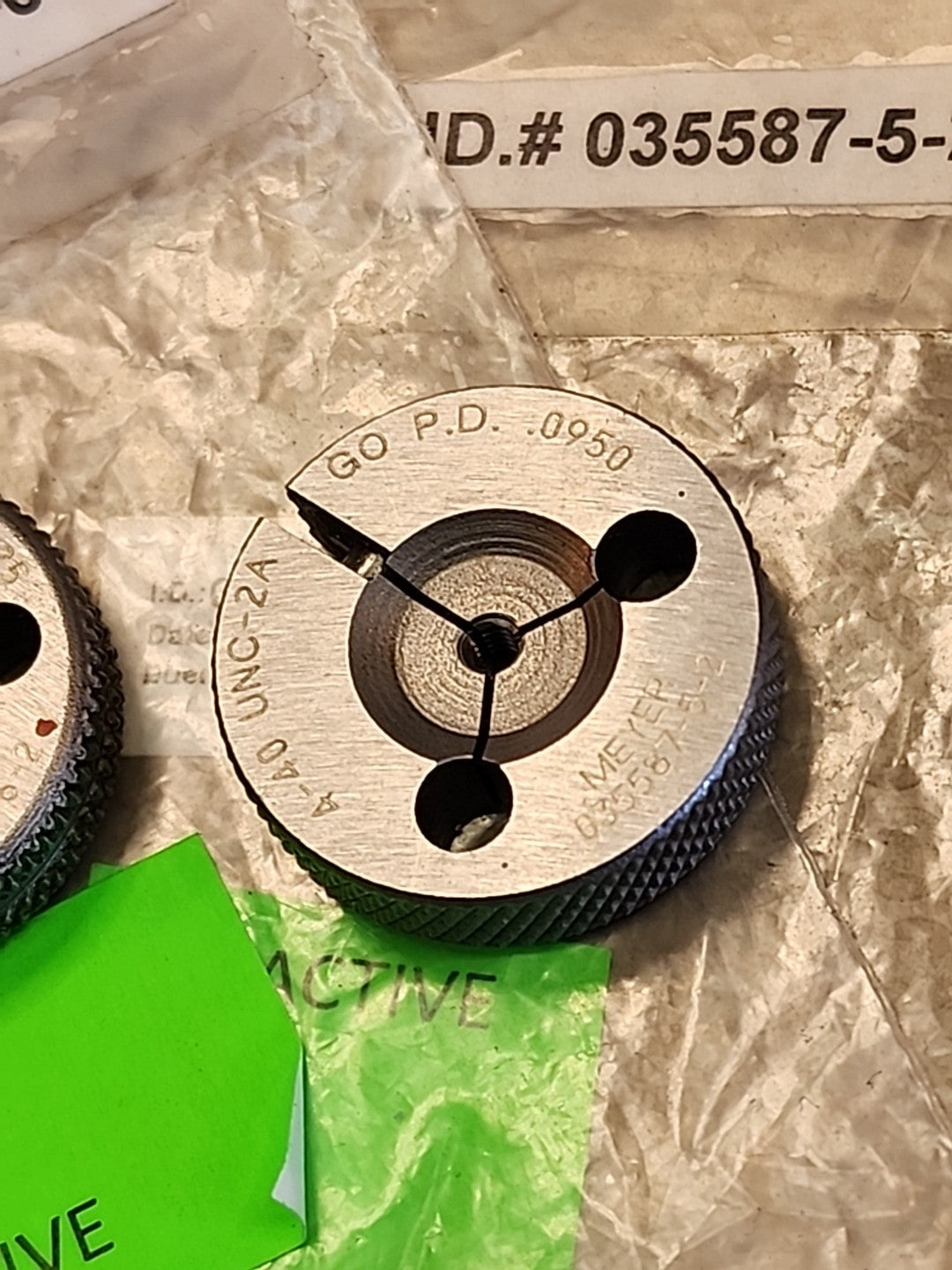Meyer Gage Metric 4-40 UNC 2A Go .0950  No GO .0925 