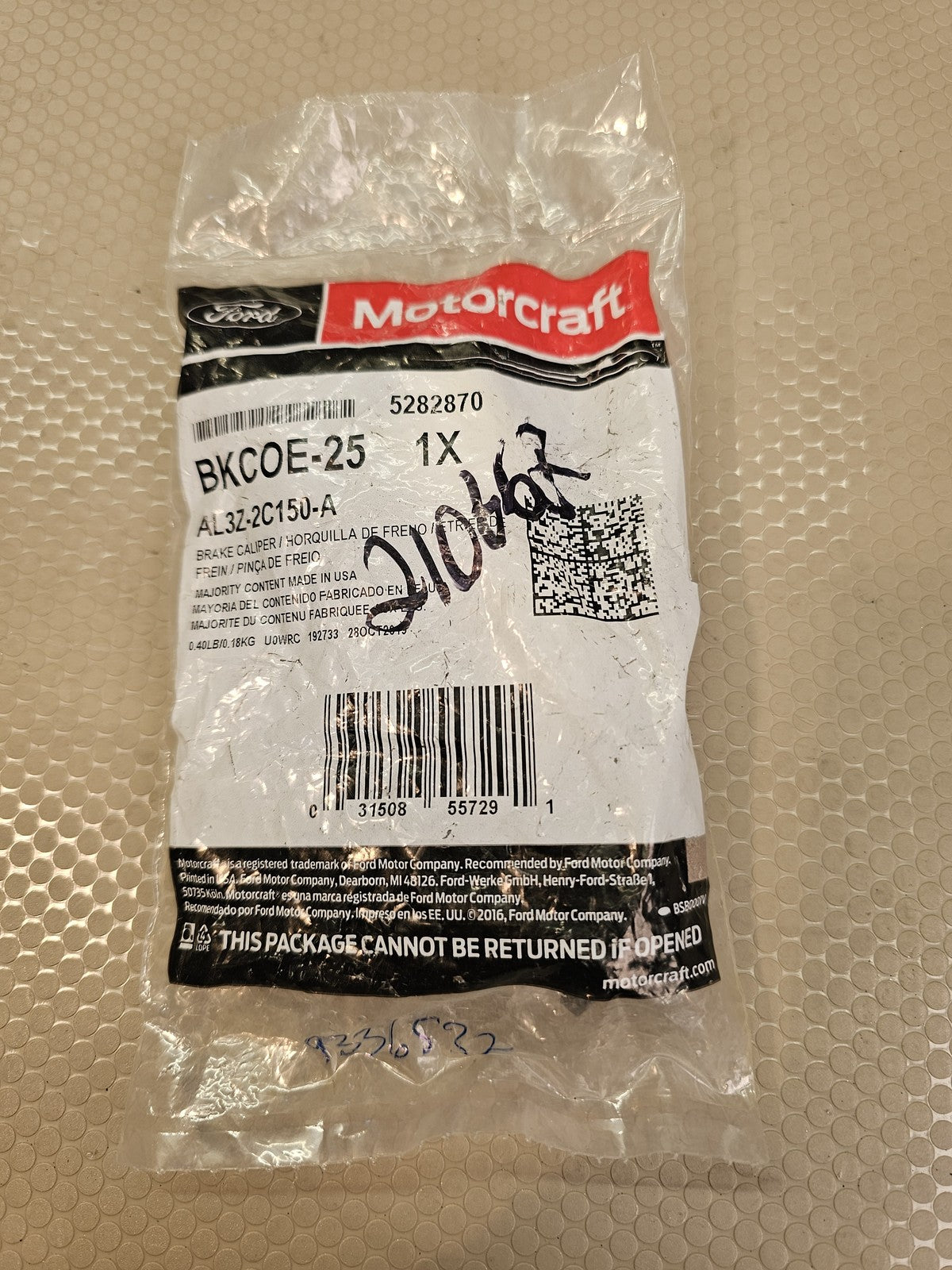 Motorcraft AL3Z-2C150-A Brake Caliper Pin Kit New Sealed BKCOE-25