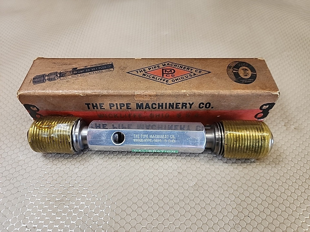 THE PIPE MACHINERY CO THREAD PLUG GAGE 1.062-12 NA-4G SET GO 1.0164 NO GO 1.0113