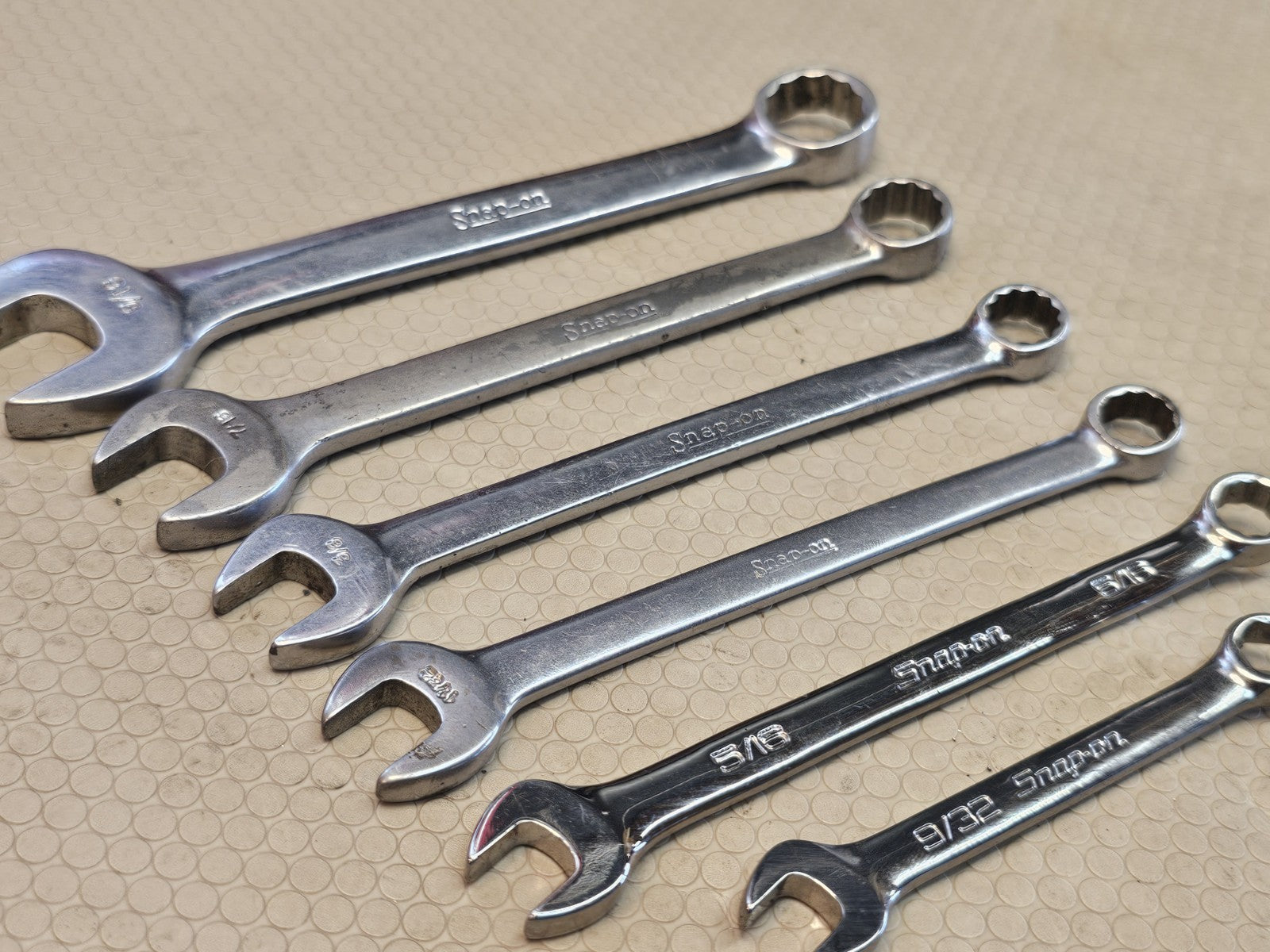Snap On Tools OEX 6 pc Short SAE Combination Wrench Set