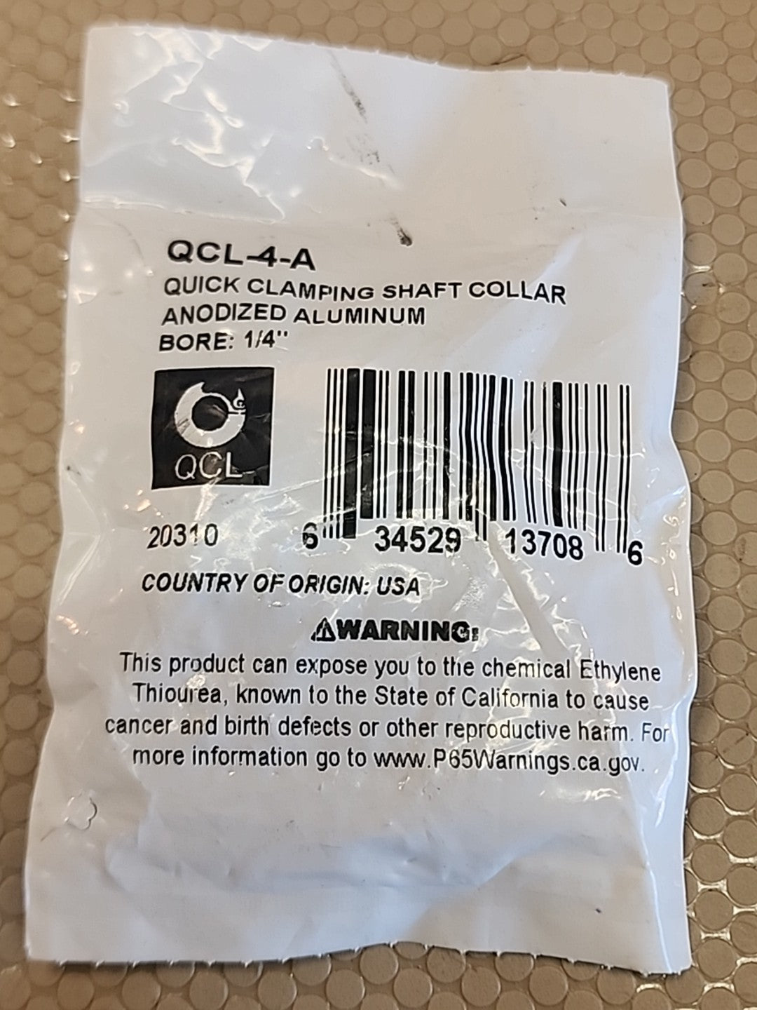 Ruland Qcl-4-A Shaft Collar, 1Pc, 1/4In, M3