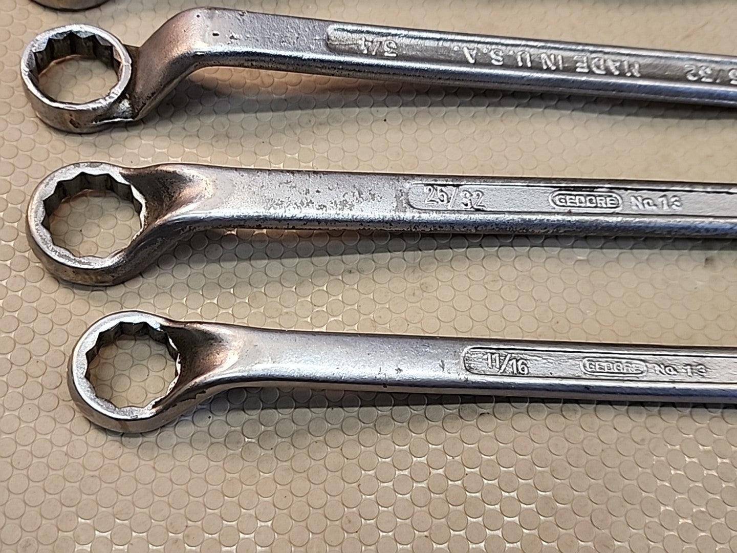 USA LARGE Offset Box Wrench SAE Mixed Set Lot Gedore Thorsen Companion Kal 