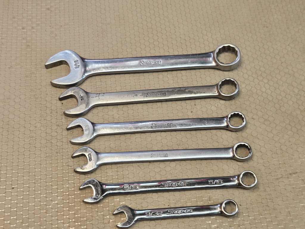 Snap On Tools OEX 6 pc Short SAE Combination Wrench Set