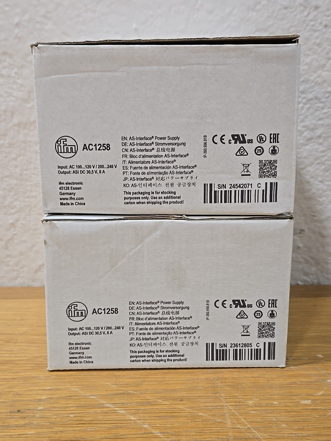 New IFM AC1258 Power Supply AC1258 Genuine USA Seller