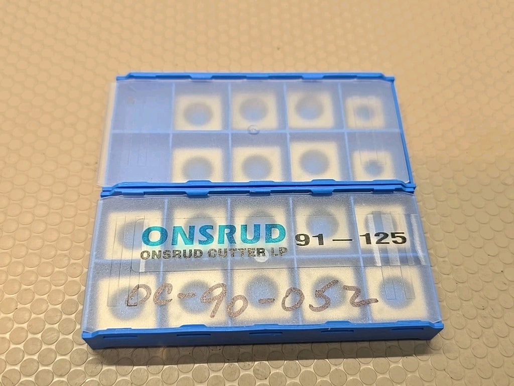 (18) PACK ONSRUD INSERTS FOR MDF, WOOD, AND ALUMINUM SURFACING 91-125 10 + 8