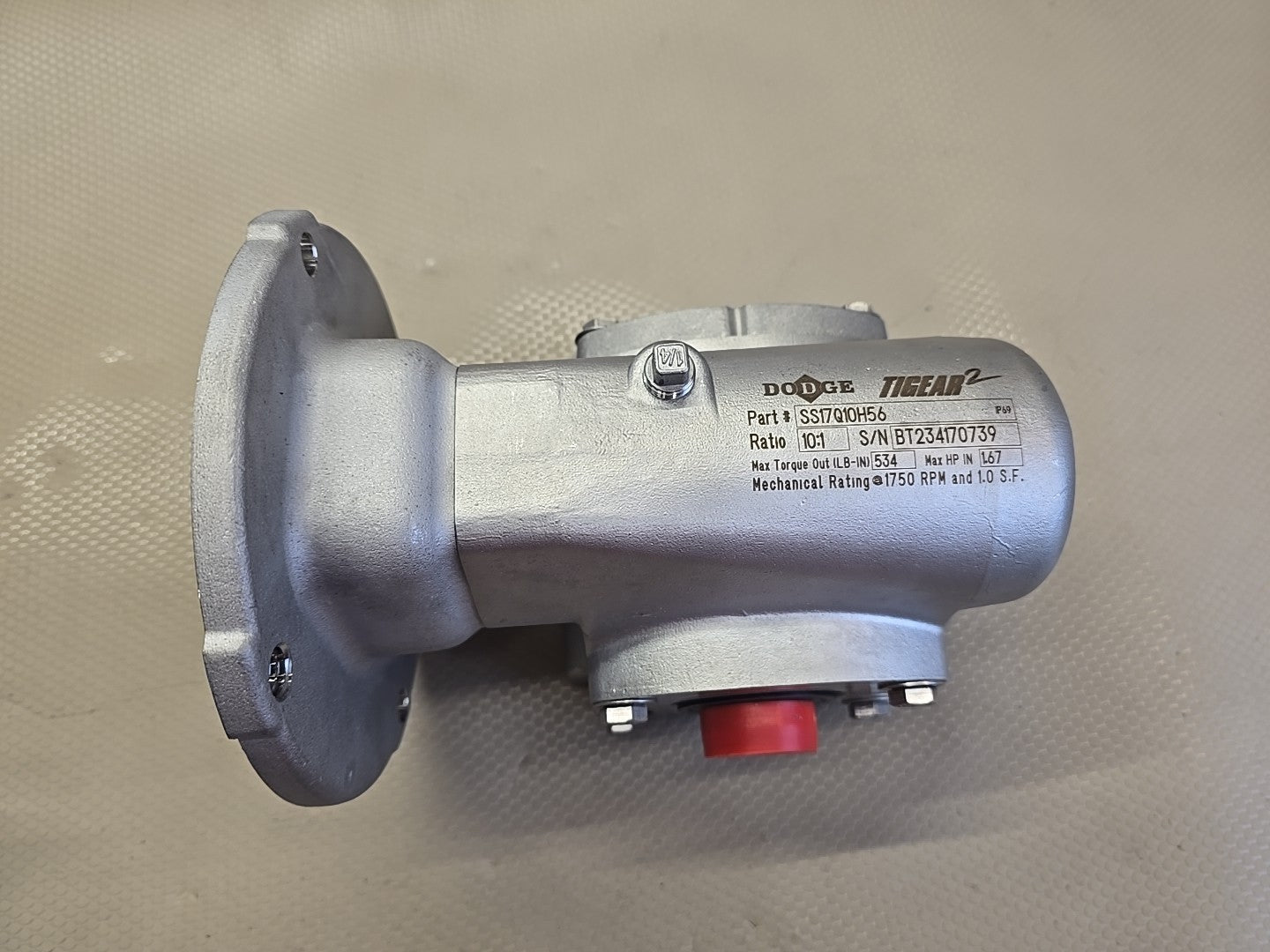 Dodge Tigear 2 SS17Q10H56 Stainless Steel Gear Reducer 10:1 Ratio 1.67HP NEW