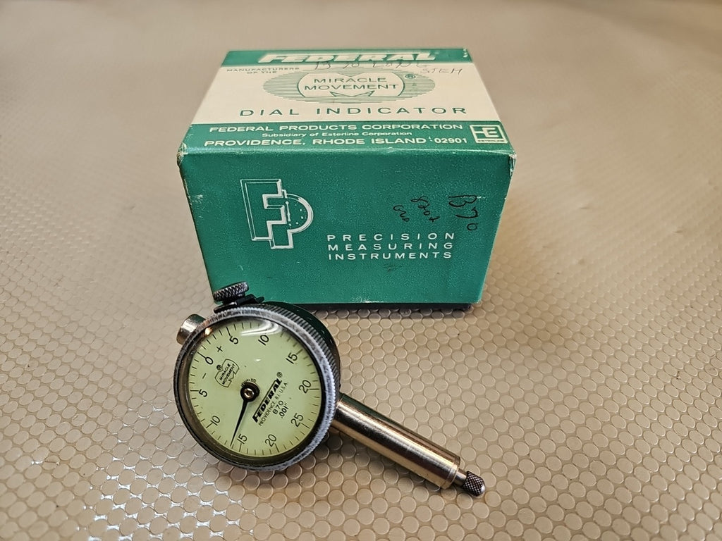 Federal B70 Dial Indicator Gage 0.001" Miracle Movement