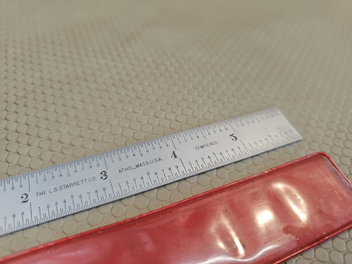 STARRETT No. C606R-12 12” Long Spring-Tempered Steel Rule w/Inch Grad. USA!