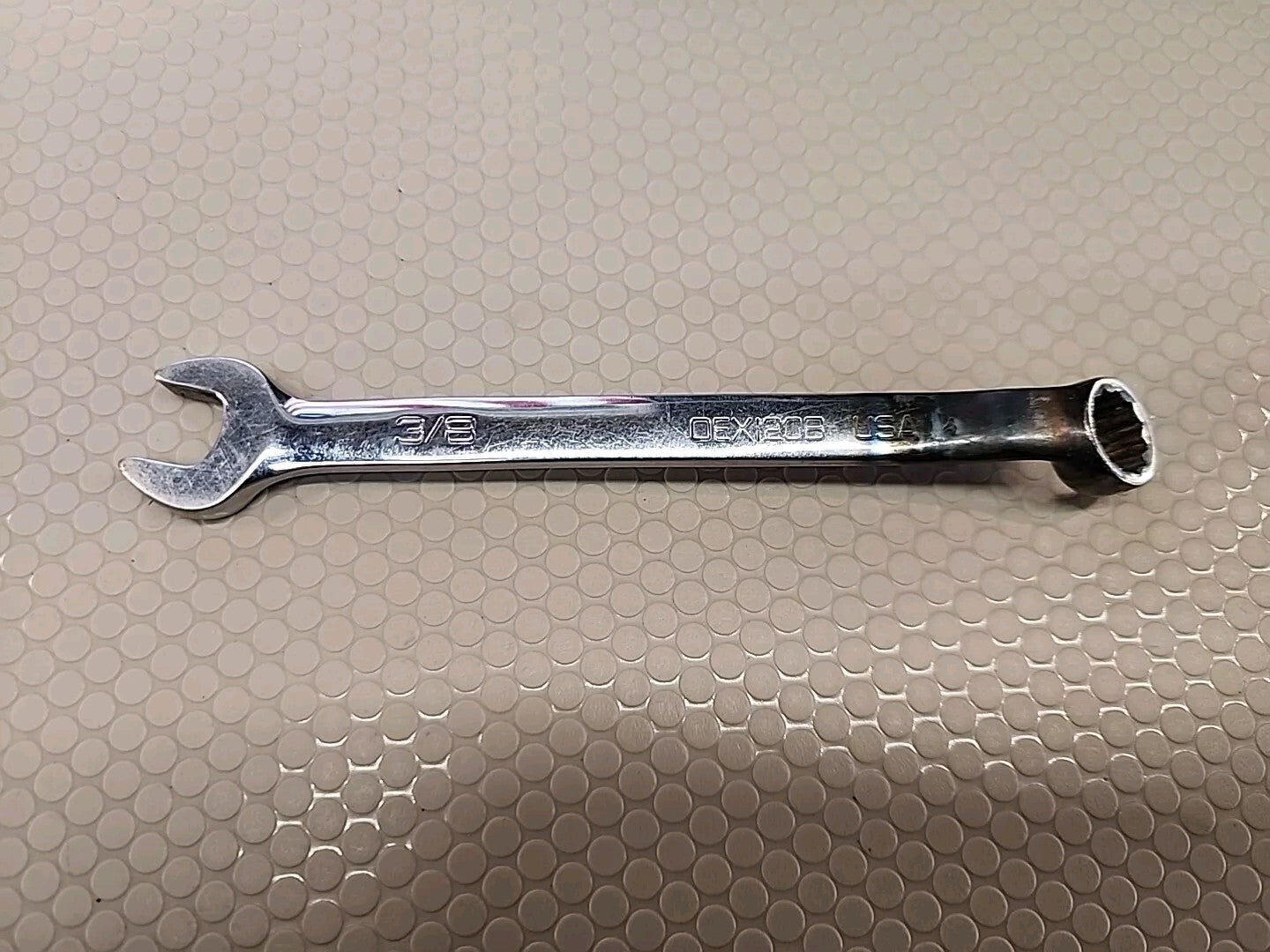Snap On 3/8" 12PT Short Chrome Combination Wrench OEX120B *modified*