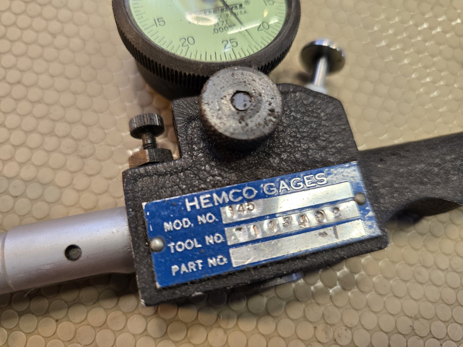 Hemco 145 100 Series "O" Ring Gage .0005 + w/ Tips Shallow Diameter 
