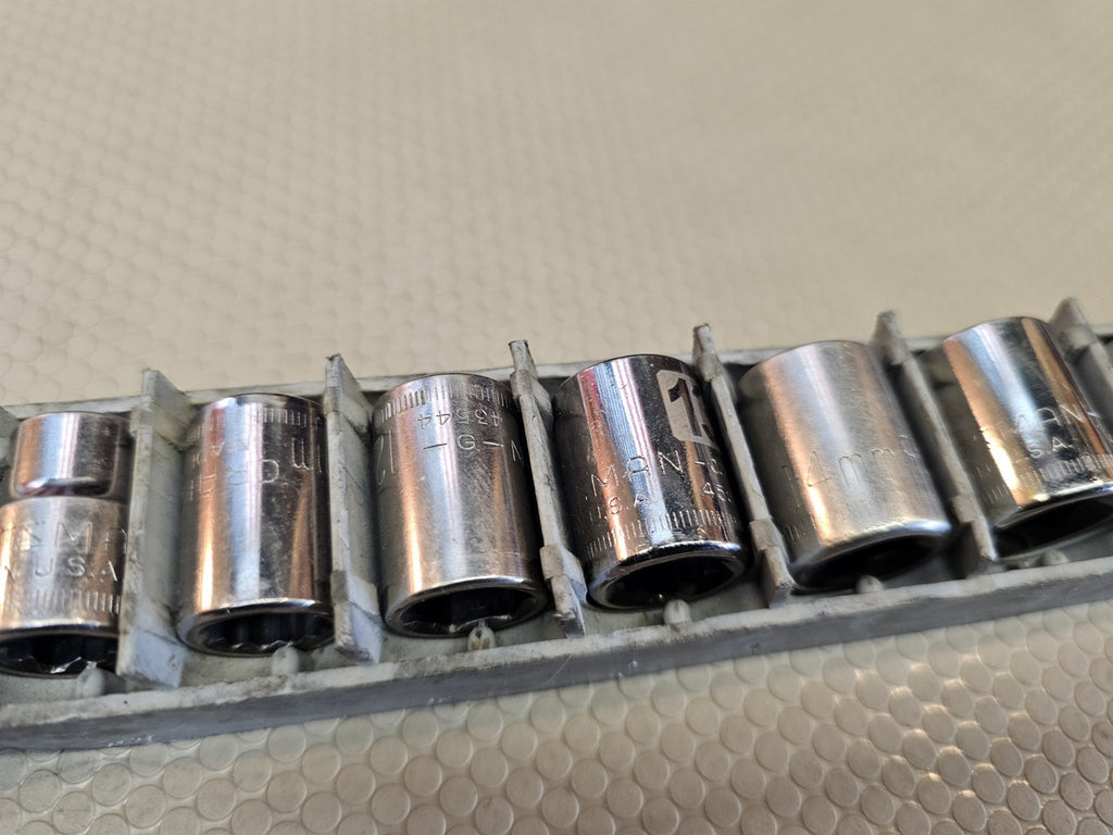 Sears Craftsman USA 9pc Metric 3/8” 34441 Light Use 6 Point 10-18mm Socket Set