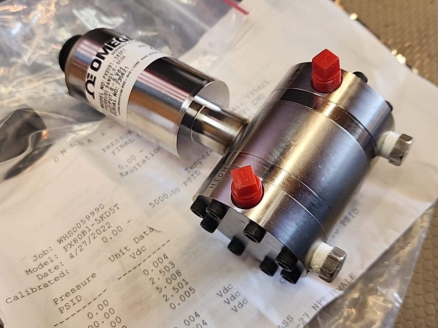 NEW Omegadyne PX80B1-5KD5T Pressure Transducer