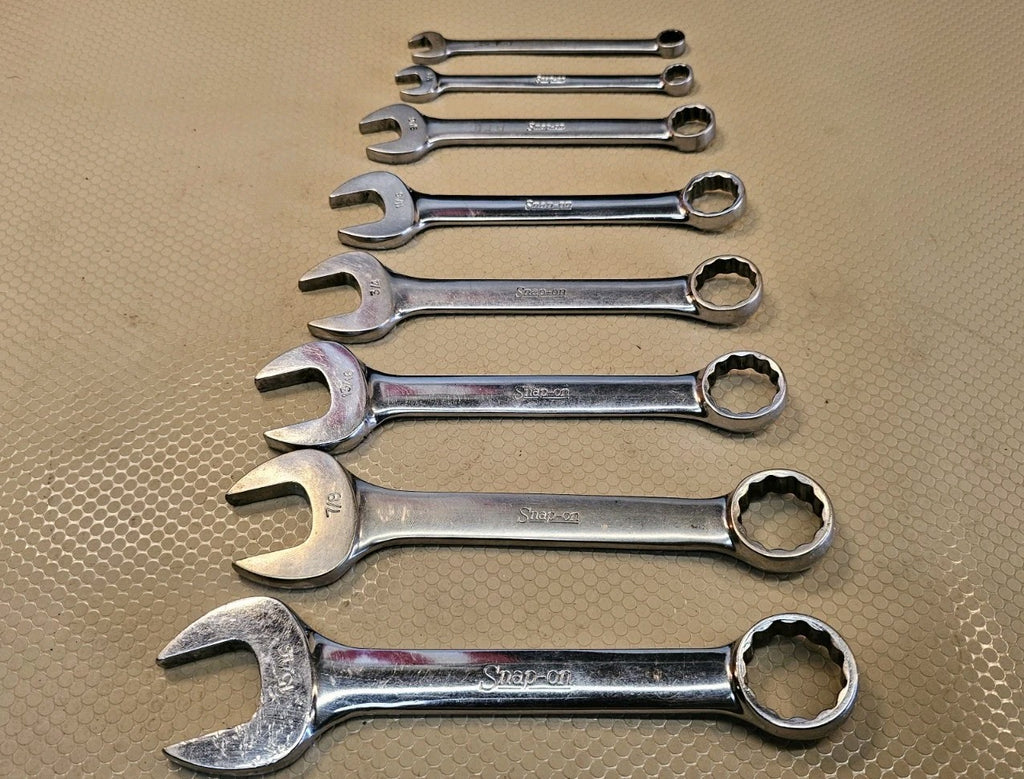 Snap-On OEXS715KSAE short combination wrench set w/ Large Sizes 15/16-11/32