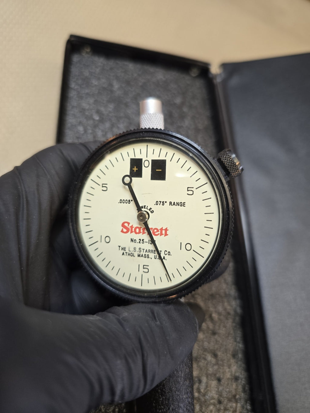 Starrett No. 25-136 SMA/M Test Indicator Dial Chamfer Indicator Set